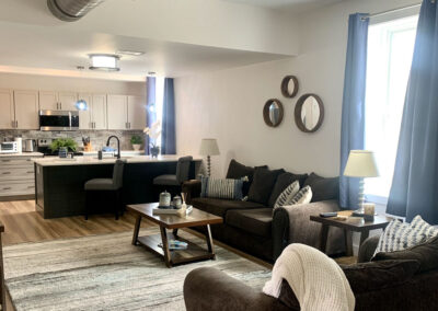 Living Room Kitchen staged